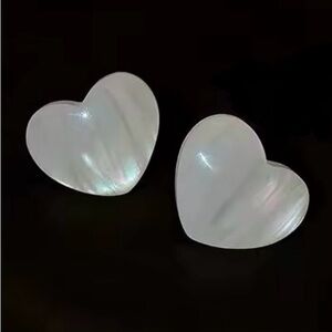 Pearlescent Heart Opalescent Luminescent Flirty Feminine Girly Love Romance Stud